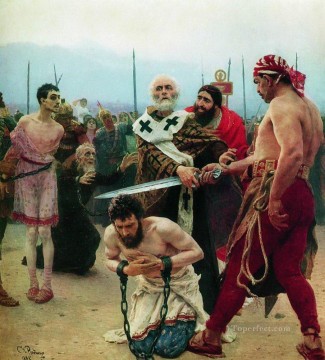 聖ニコラスは3人の罪のない人を死から救う 1888年 イリヤ・レーピン Oil Paintings